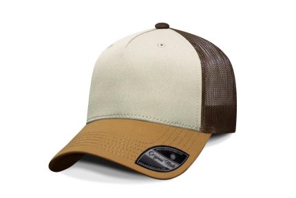 Gorra Artilleria, Frente Hueso, Visera Amarillo Trigo, Trasero Café