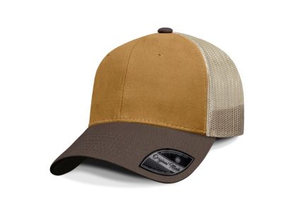 Gorra Pólvora, Frente Trigo, Visera Café, Trasero Kaky