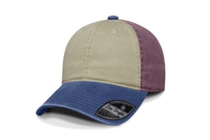 Gorra Deslave, Frente Kaky, Visera Azul Marino, Trasero Vino